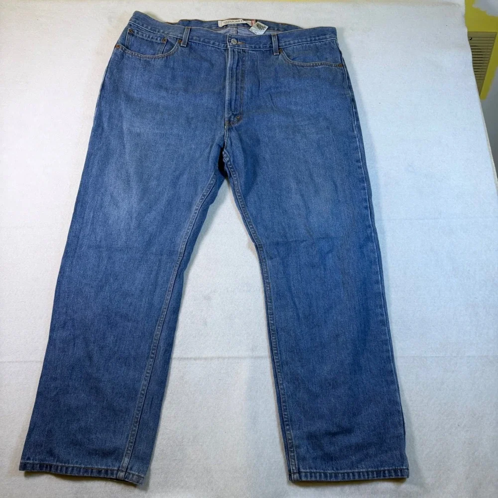 Levis 505 Regular Fit Jeans Mens 42x30 Medium Wash Blue Straight Leg Denim 6979